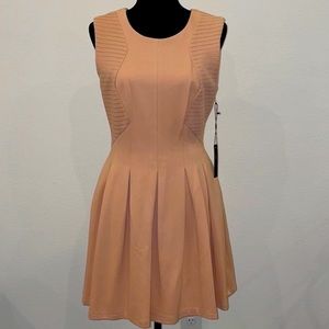 BCBG pleated fit & flare cocktail dress size small excellent conditionn no tags